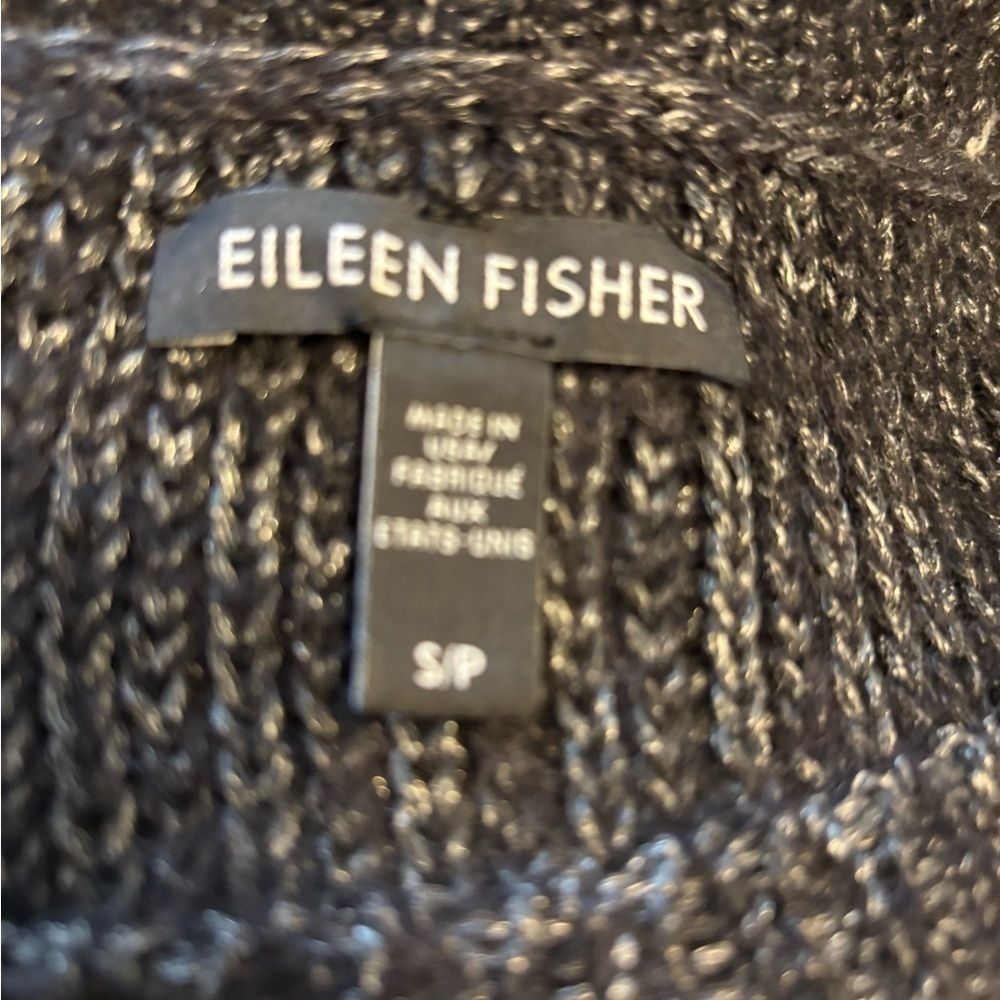 Eileen Fisher pullover Mohawk metallic sweater size Small - Picture 3 of 6